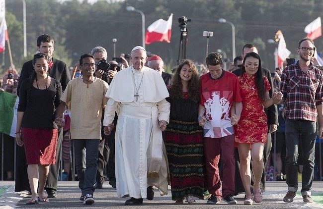 Papež in mladi, Krakov 2016 FOTO: Vatican Media